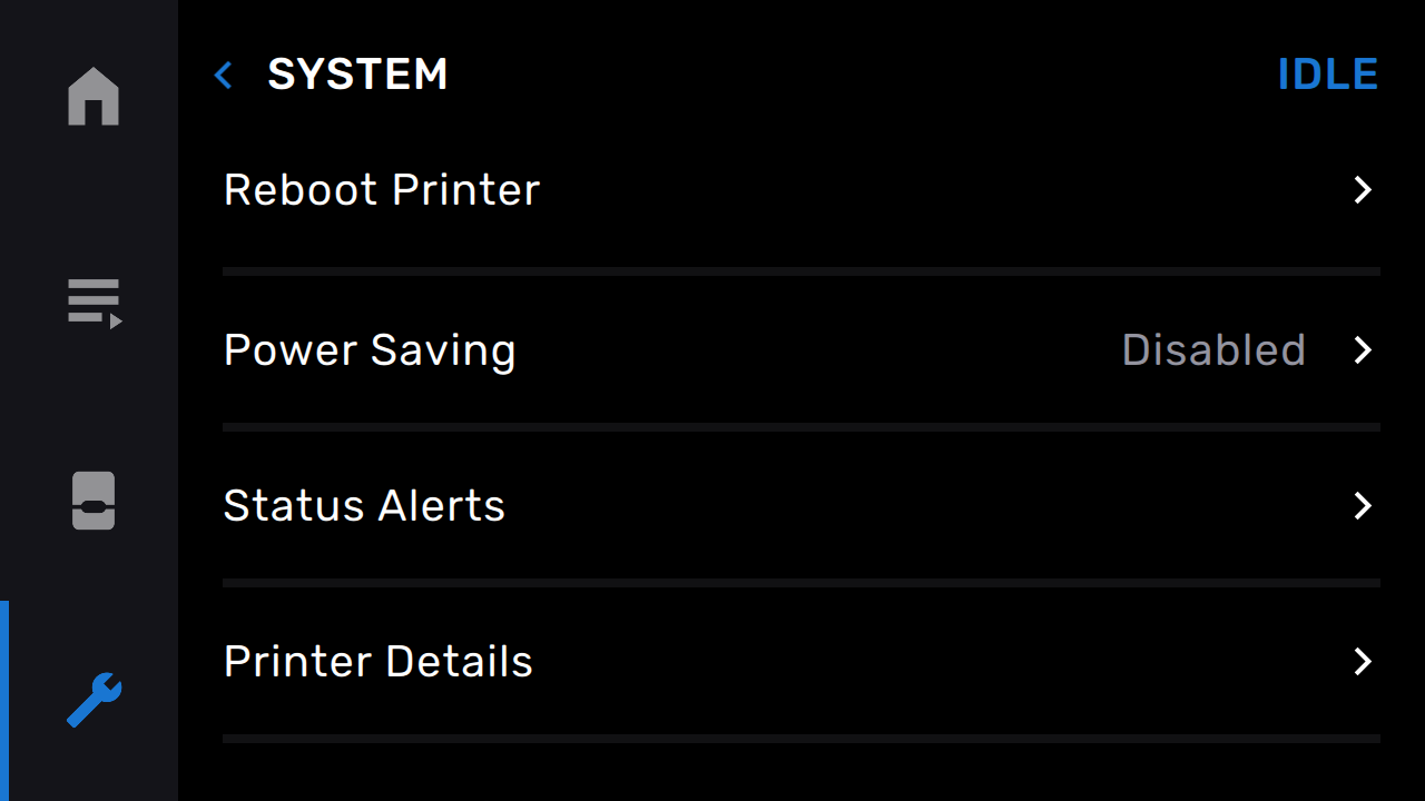Turning off a Formlabs SLA printer
